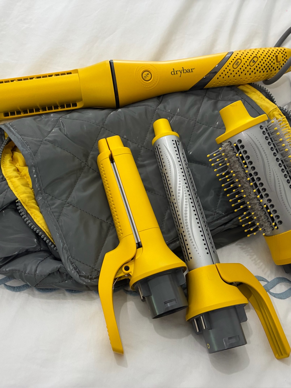 Drybar Yellow 4-Piece Styling Tool Set with Silver Accents